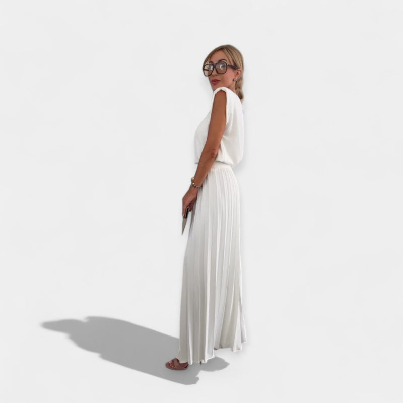 Conjunto de Moda de Verão com Blusa e Calças