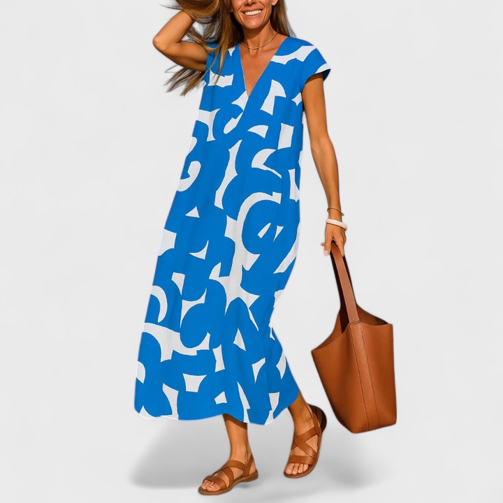 Valery™ | Vestido com Decote em V Fluido