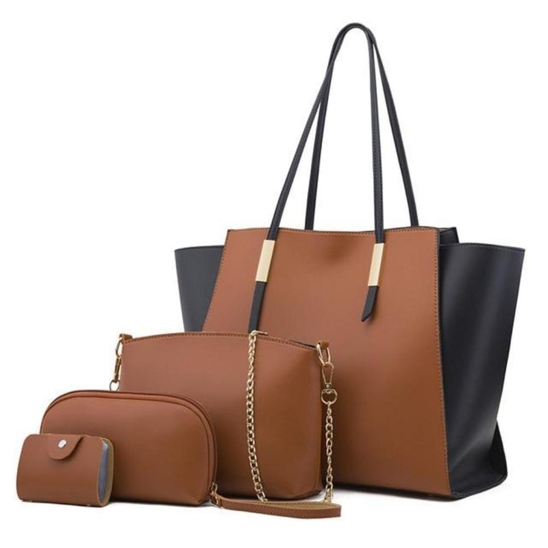 Conjunto de Charme Isabella™ | Luxuoso Conjunto de Bolsa Tote com 4 Peças