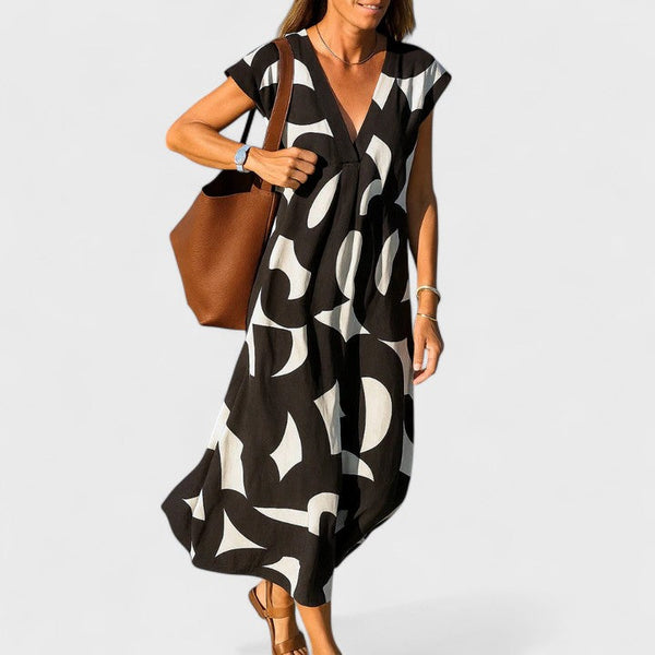Valery™ | Vestido com Decote em V Fluido