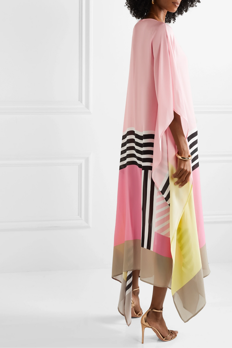 Rilinda | Kaftan Elegante com Estampa Geométrica