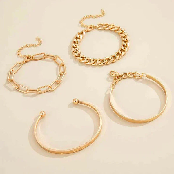 Conjunto de Pulseiras Elan Mercer | Ouro