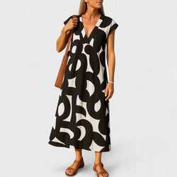 Valery™ | Vestido com Decote em V Fluido