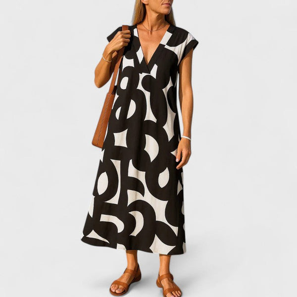 Valery™ | Vestido com Decote em V Fluido