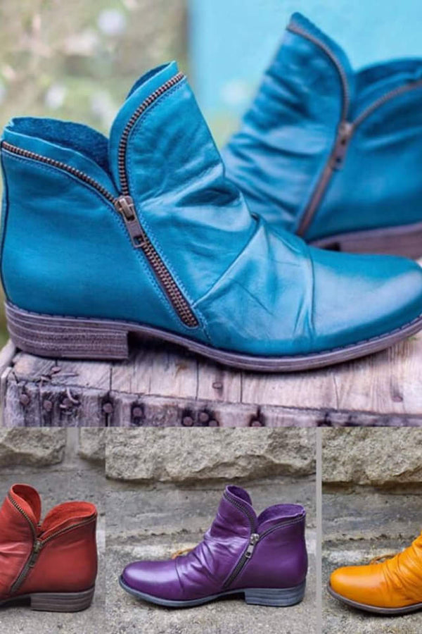 Marjorie | Botas Estilosas de Tornozelo com Zíper